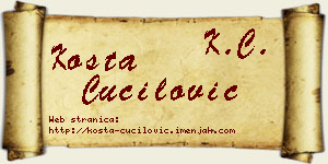 Kosta Čučilović vizit kartica